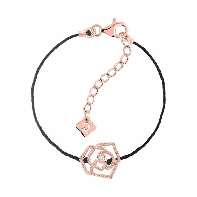 Bracelet cordon La Garçonne Rose Perlée.