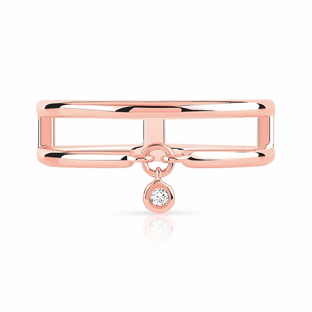 Bague double La Garçonne Optimiste. Un choix comme une évidence, une inspiration, c'est bien elle. 💫#lagarconnediamant  #belle .